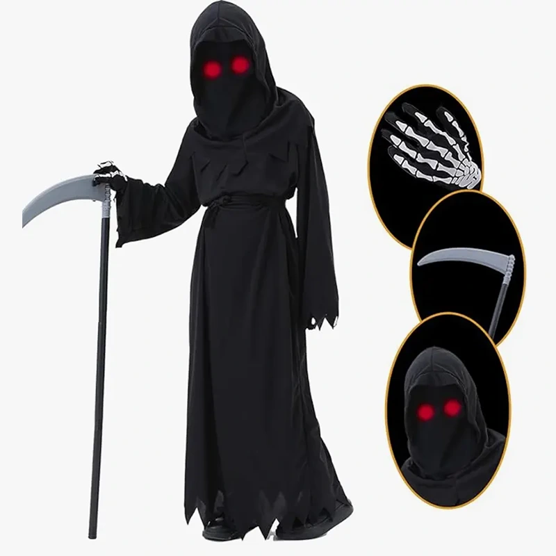 Halloween Trick or Treat Spooky Kids Grim Reaper kostym